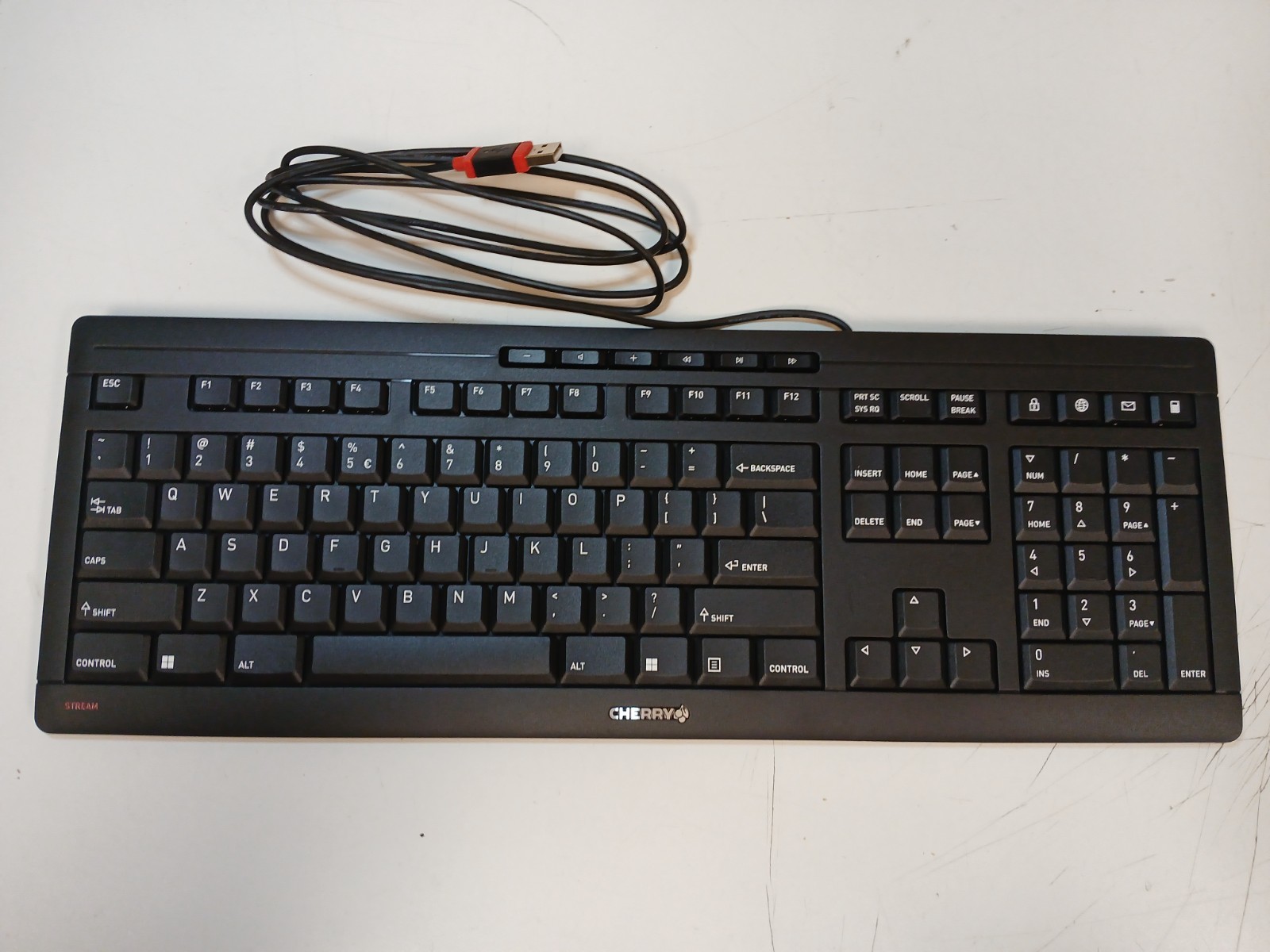 Cherry Stream Corded Multimedia Black keyboard