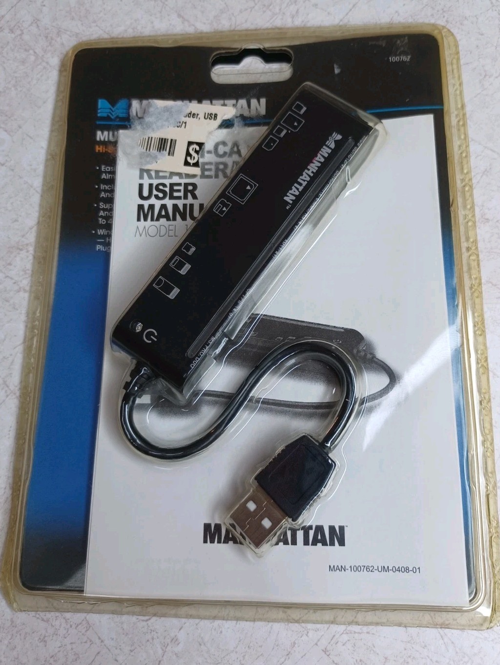 Manhattan Multi Card Reader/Writer - Hi-Speed USB 2.0 Slim 80 in 1 Model 100762