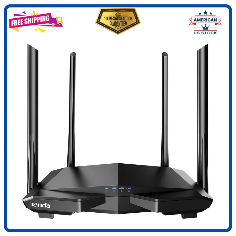 Tenda AC6 AC1200 Dual Band Smart WiFi Router Fast Ethernet Guest Access Point
