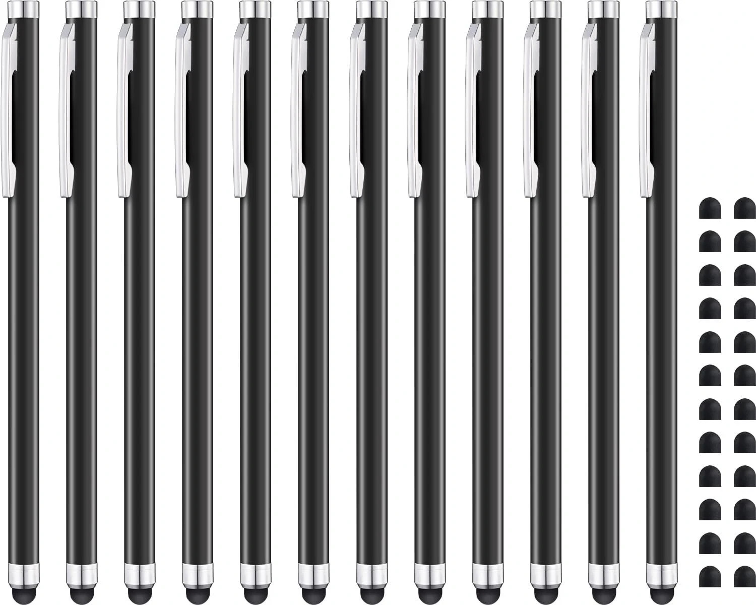 Stylus Pens for Touch Screens 12 Pack Linfanc Pen Matte Black 12