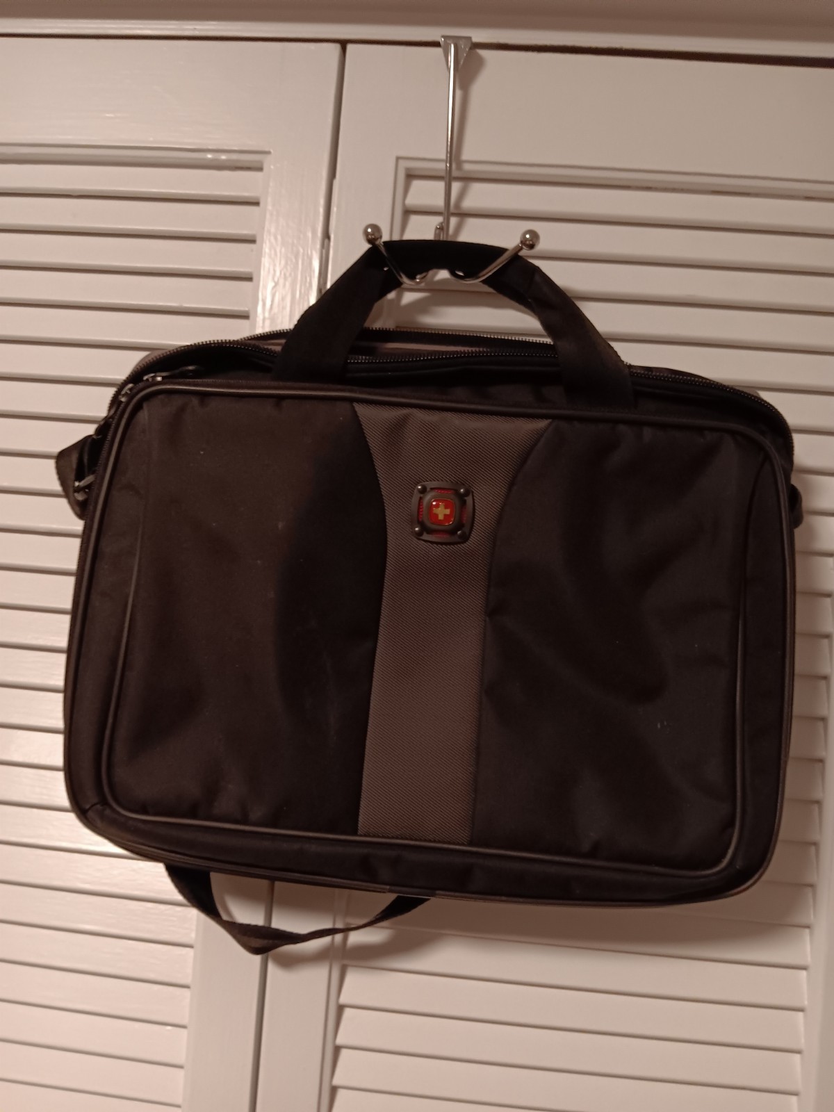 Wenger Black Swiss Gear Laptop Carrying Briefcase Travel Bag W Shoulder Strap