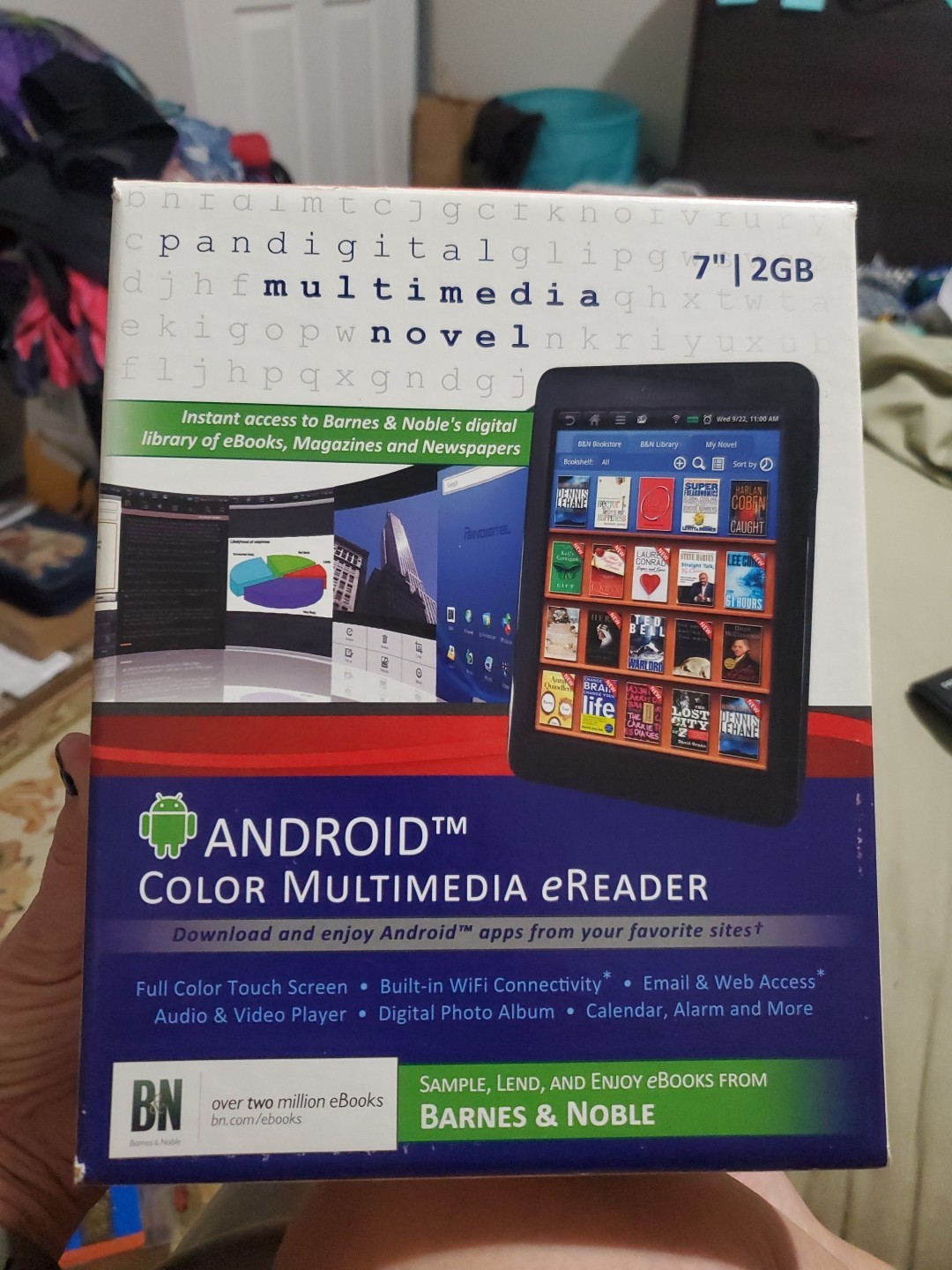 Pandigital Novel 7" Multimedia eReader Barnes Noble, 2GB