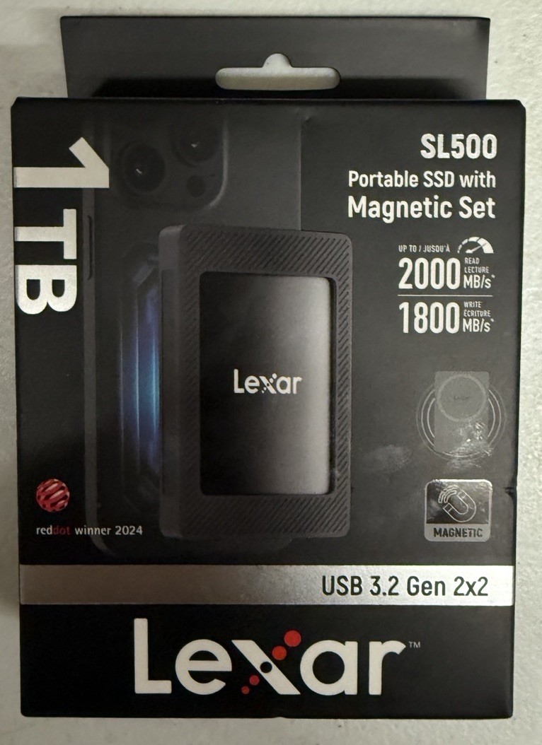 NEW Lexar Portable SL500 1TB USB-C SSD LSL500M001T-RNBWU