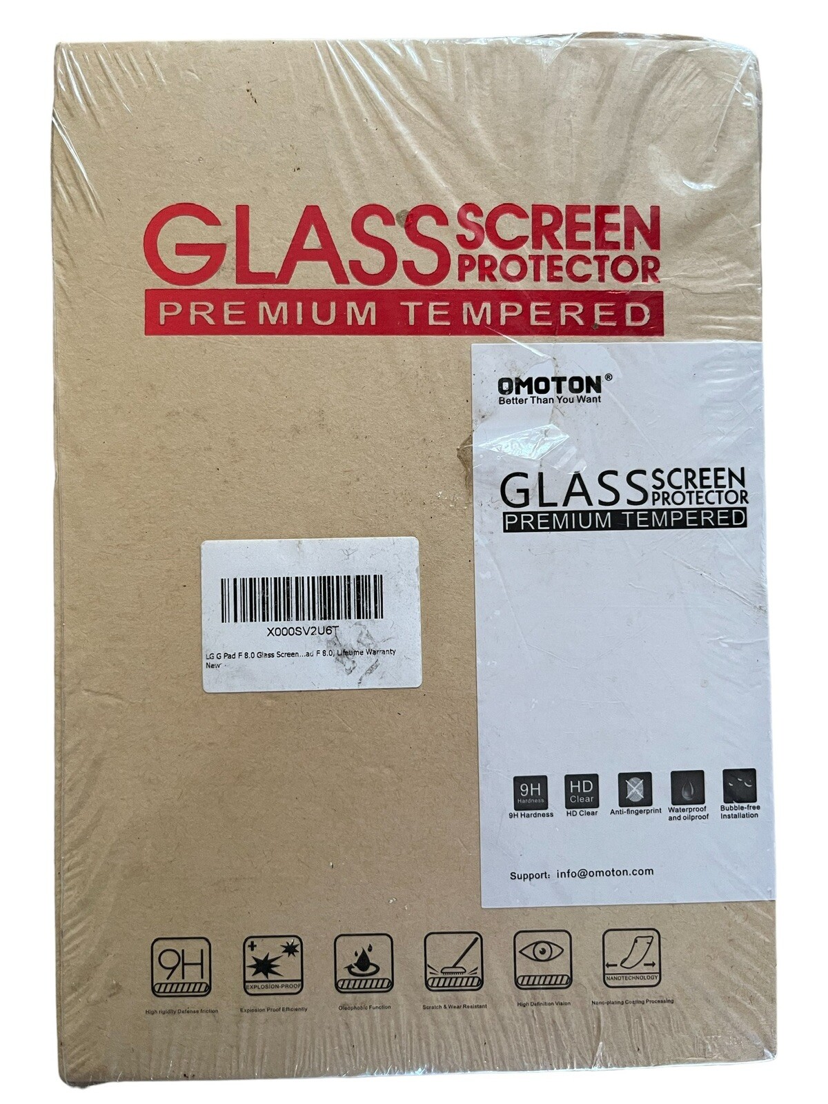 New, Sealed OMOTON Glass Screen Protector LG G Pad 8.0