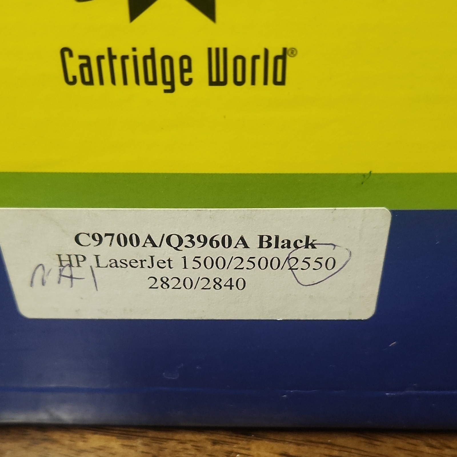 Cartridge World Black Laser Toner for HP C9700A Q3960A LaserJet 1500 2500