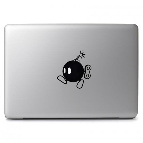 Mario Bomb Black for Macbook Air Pro Laptop Cup Car Window Vinyl Decal Sticker