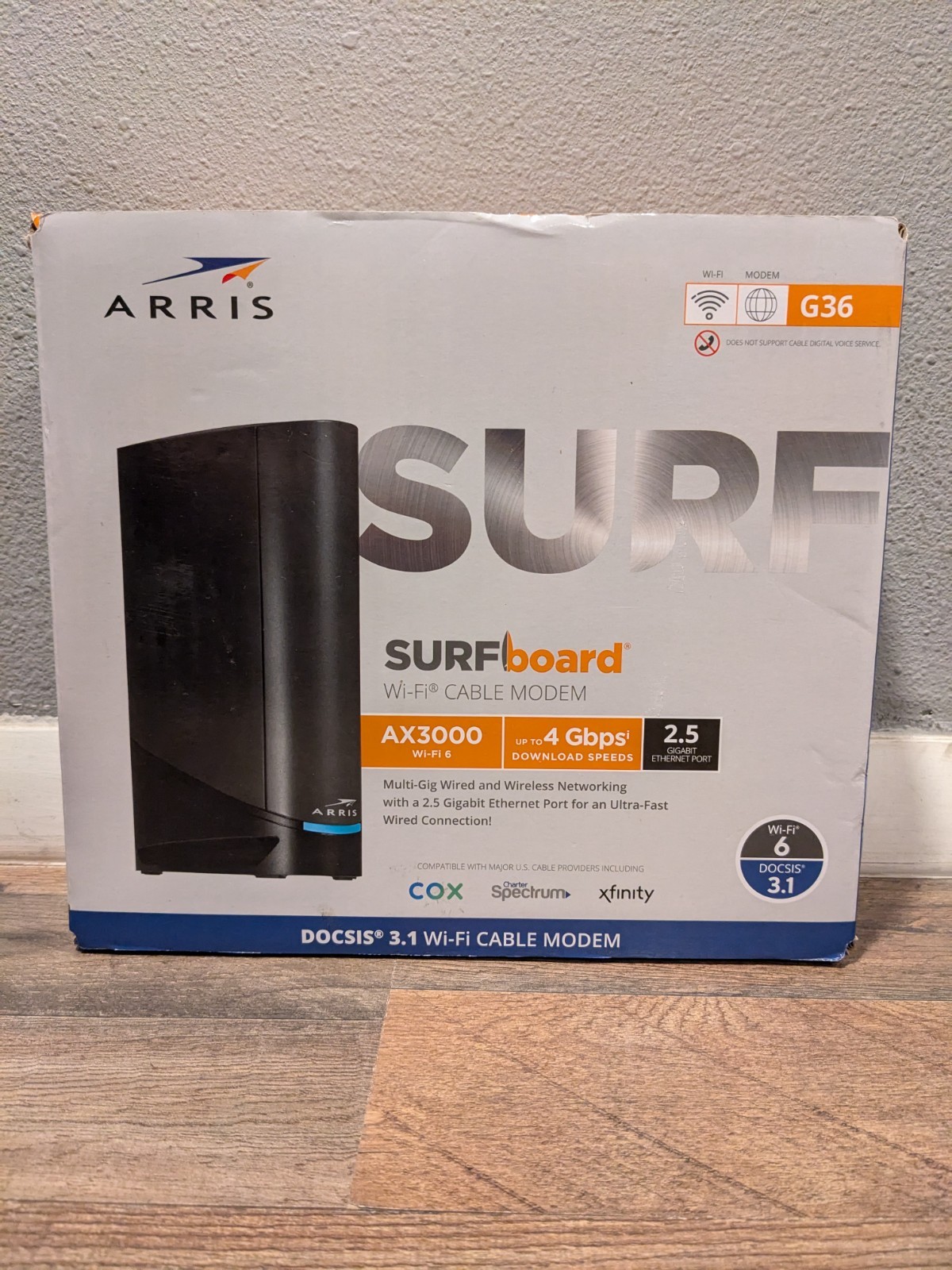 ARRIS SURFboard G36 DOCSIS 3.1 Modem WiFi 6 Router for Parts or Repair +Fix Me