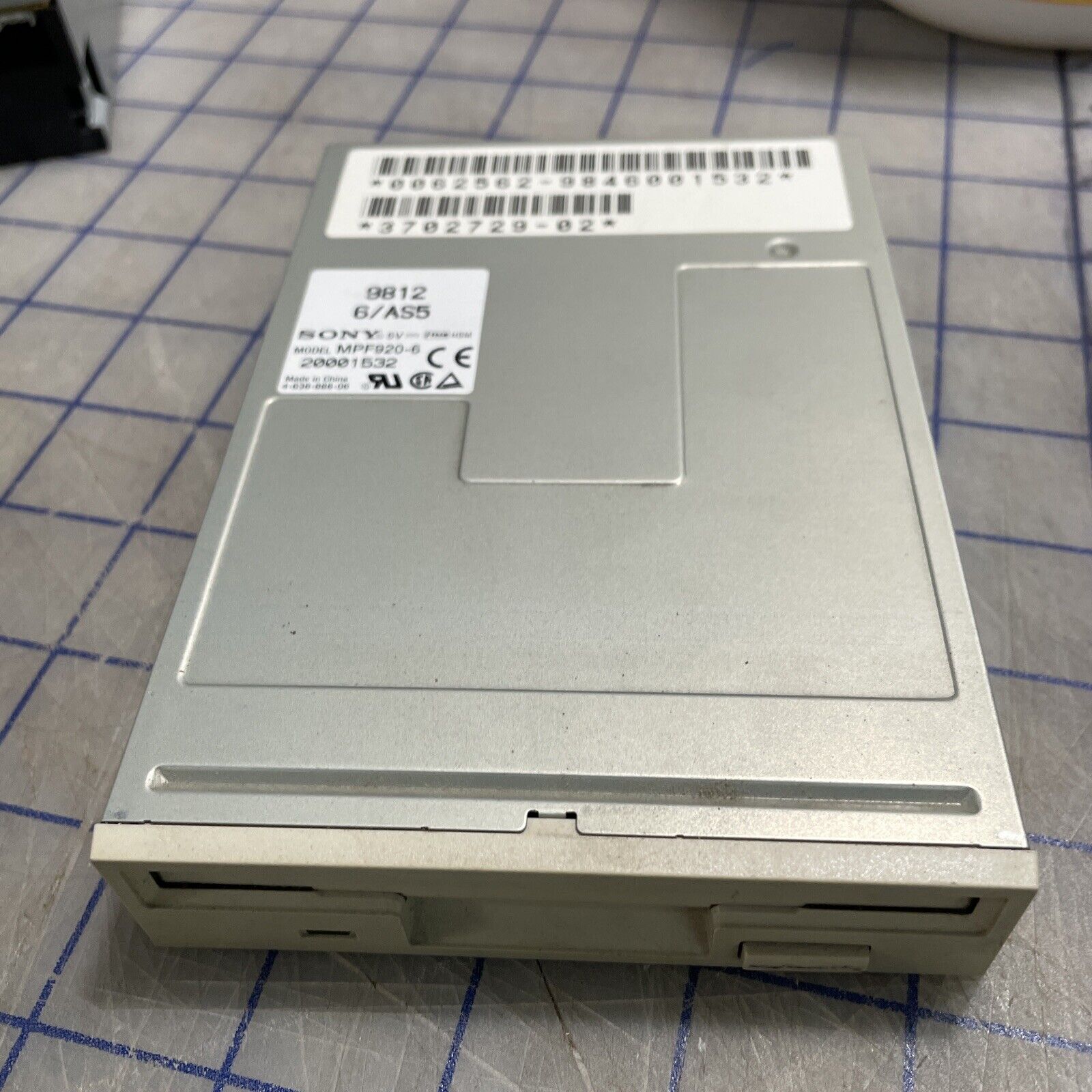 Vintage Sony MPF920-6 3.5 Floppy Drive Pulled From Sun Microsystems Ultra 30
