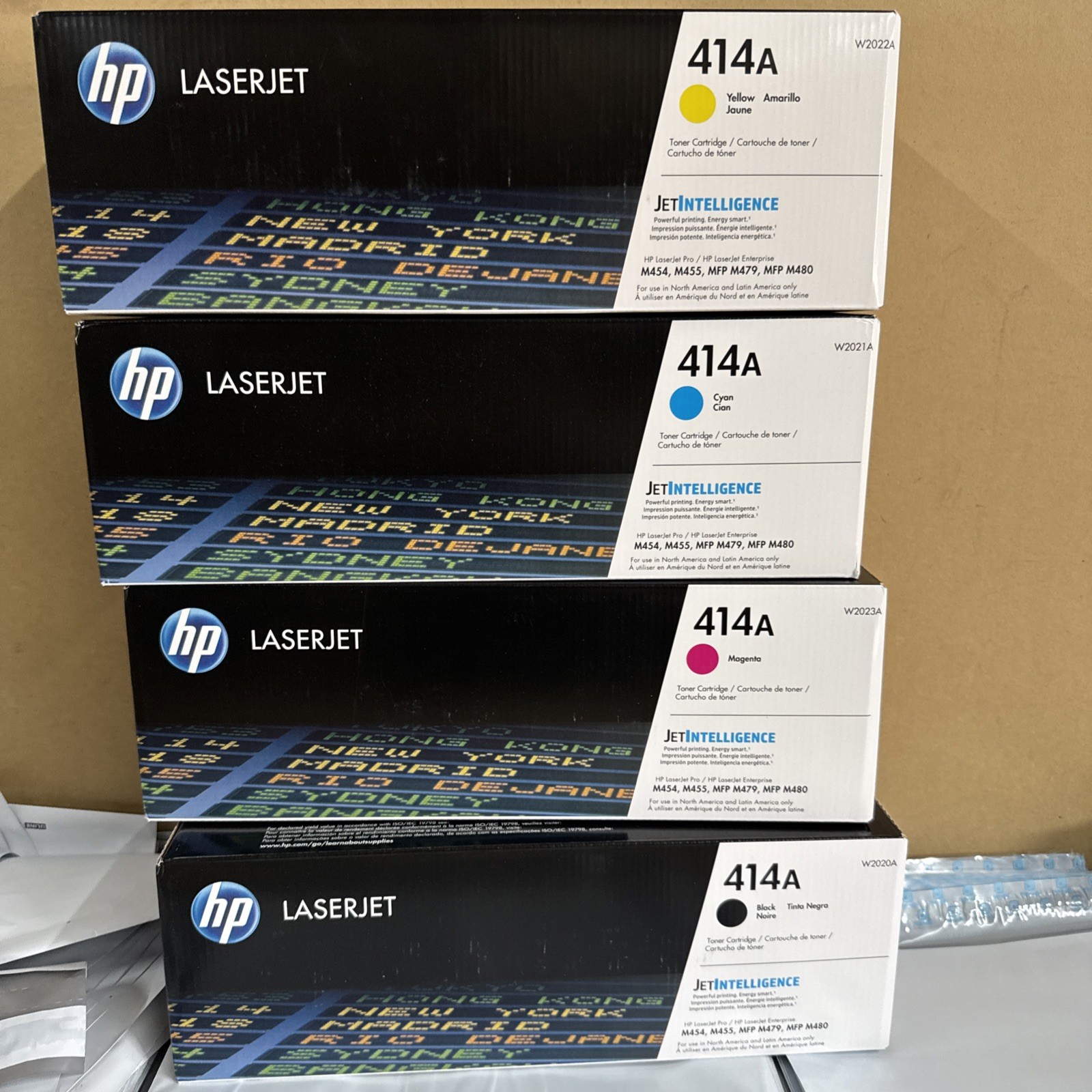 HP 414A Toner Cartridge Set CMYK W2020A W2021A W2022A W2023A Color Combo Pack