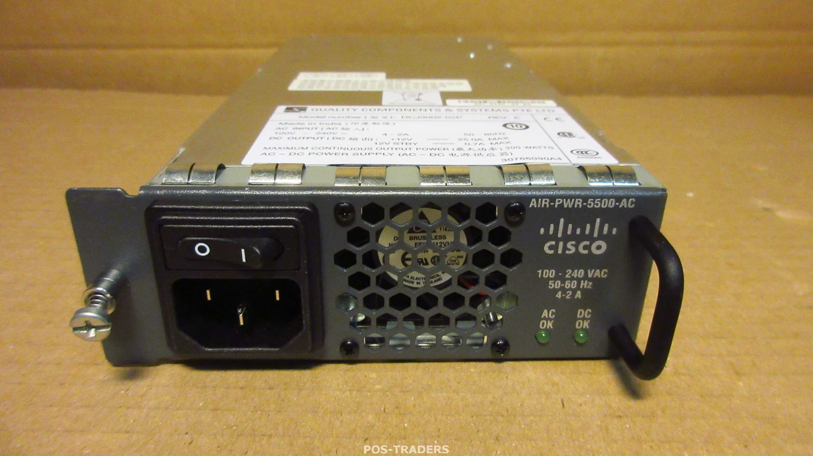 Cisco AIR-PWR-5500-AC V00 5500 Wireless Controller Redundant AC Power Supply