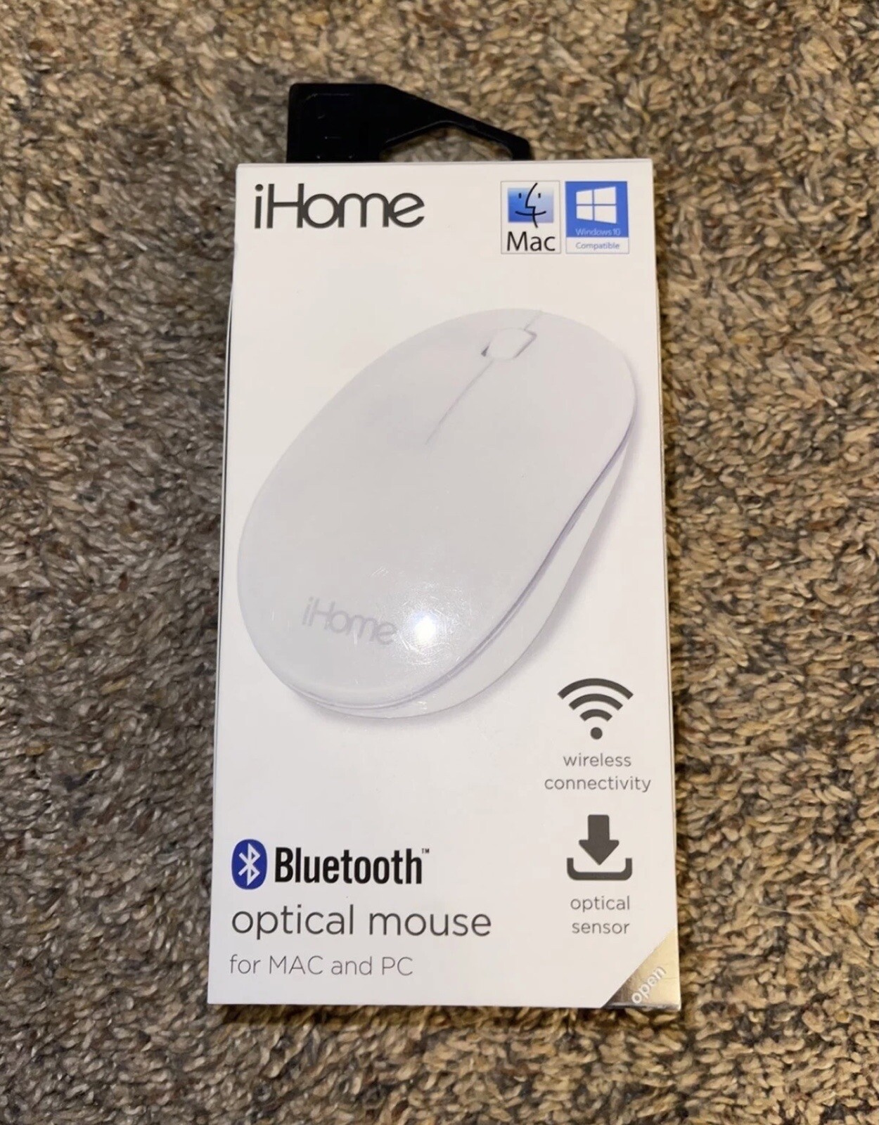 iHome Bluetooth Optical Mouse for Mac PC Wireless White New in Box