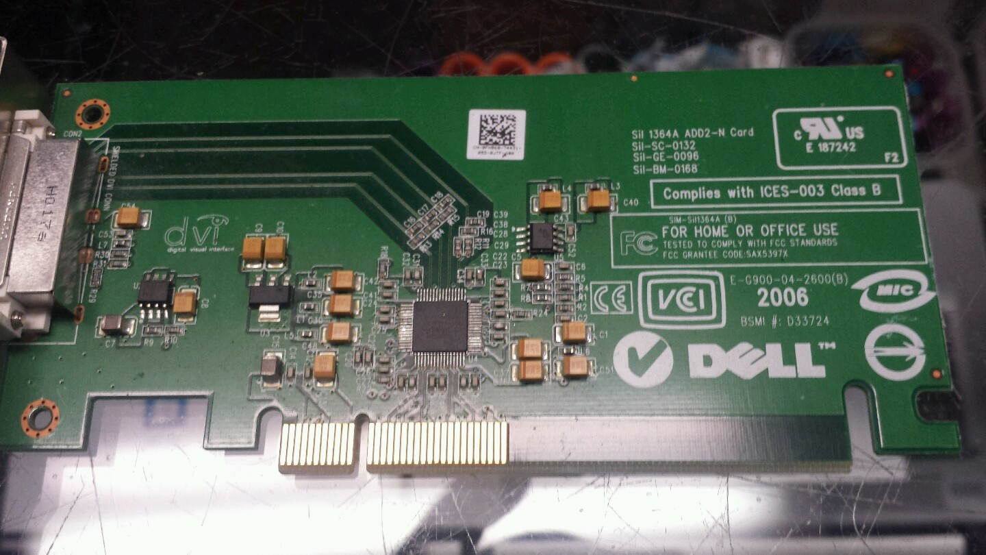  Dell DVI-D Video Card D33724 E-G900-04-2600(B) Low Profile 