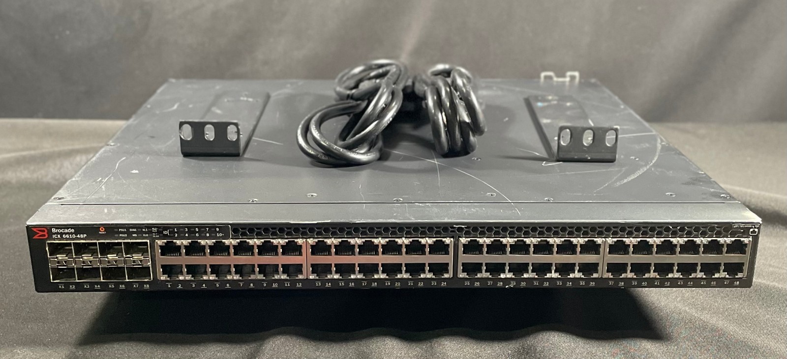Brocade ICX6610-48P-E 48 Port Gigabit Switch w/2x AC  -Same Day Shipping
