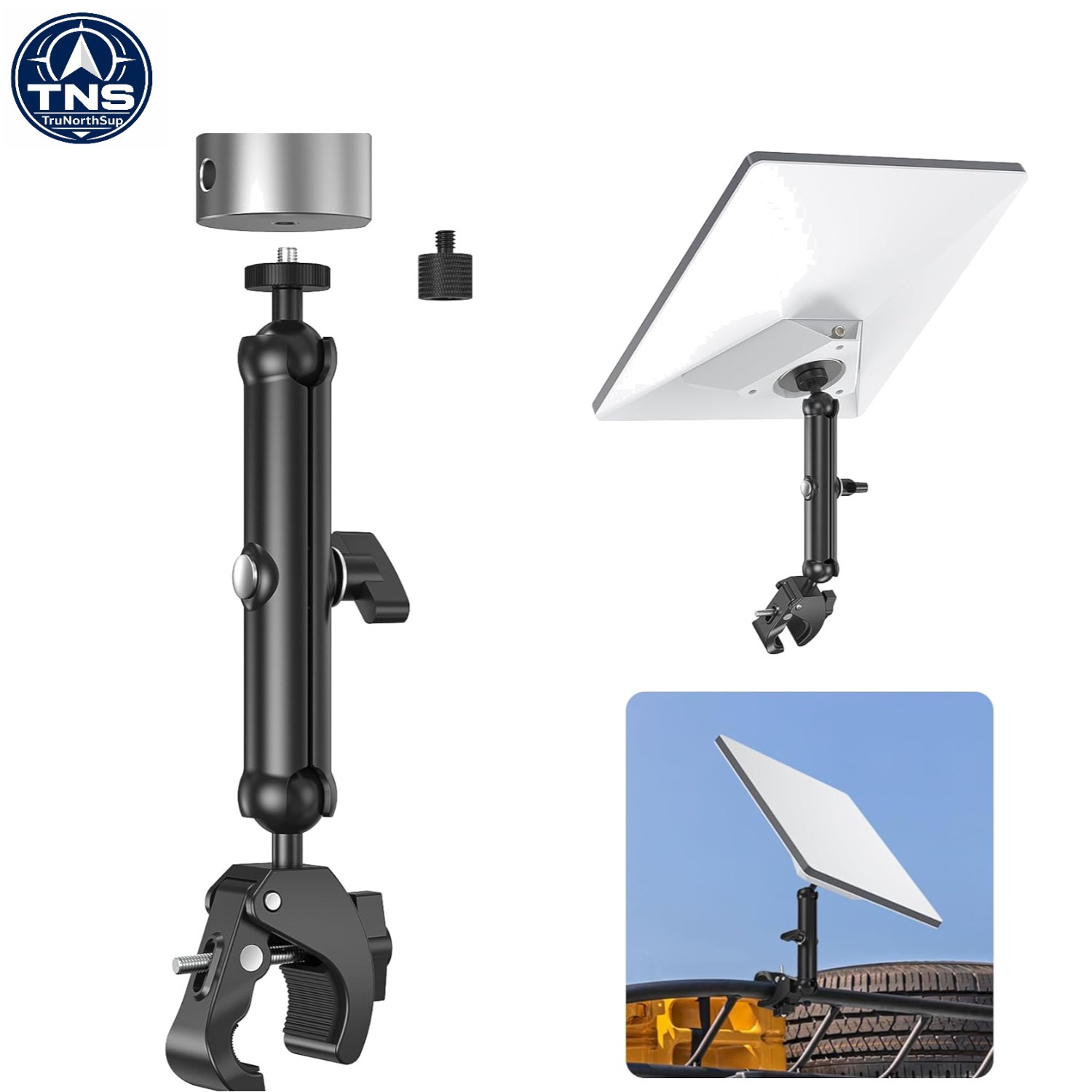 Compact Aluminum Starlink Mini Mount - Perfect for RV, Boat, and Balcony Use