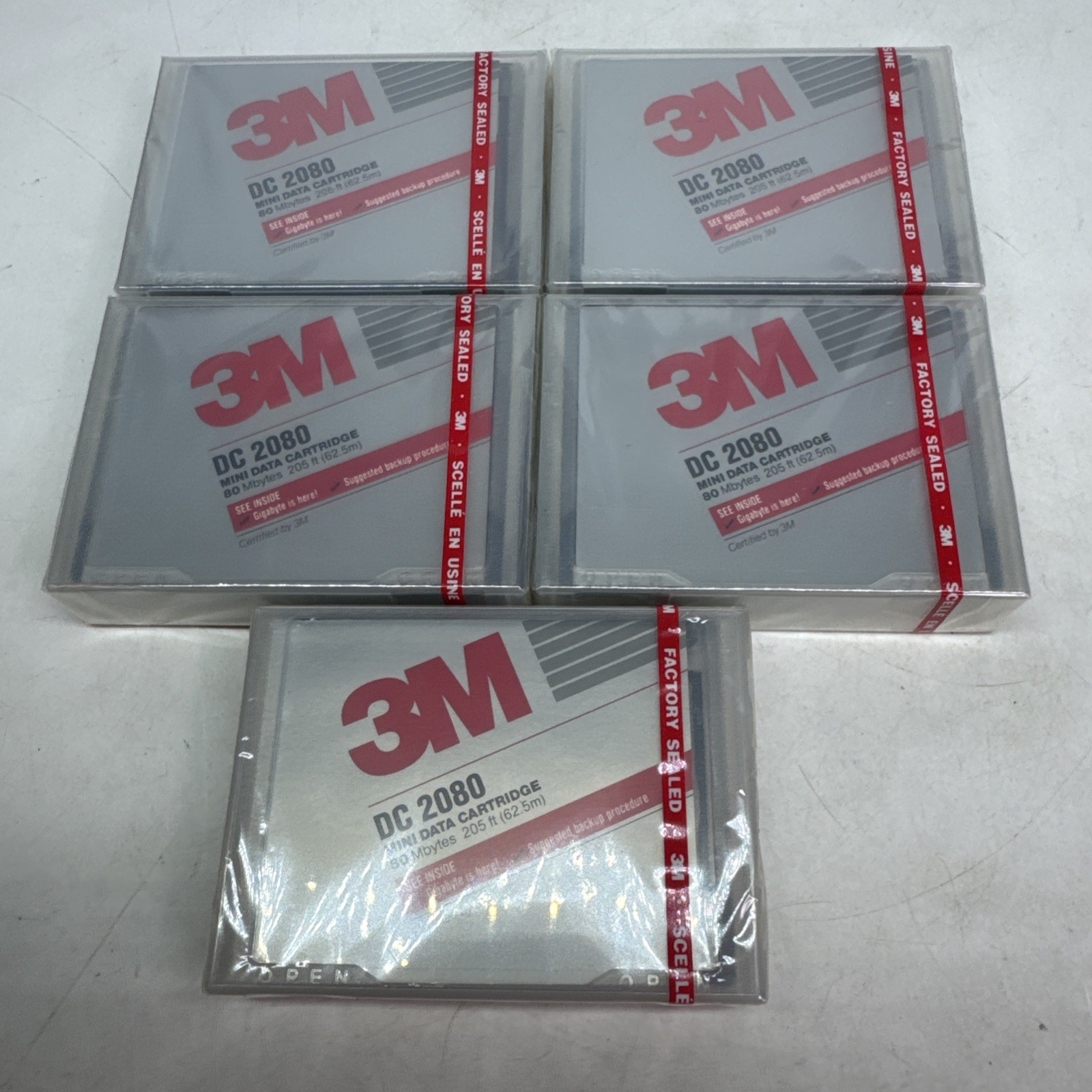 3M mini data cartridge tapes 80 Mbytes 1989 computer DC2080 NOS Lot 5