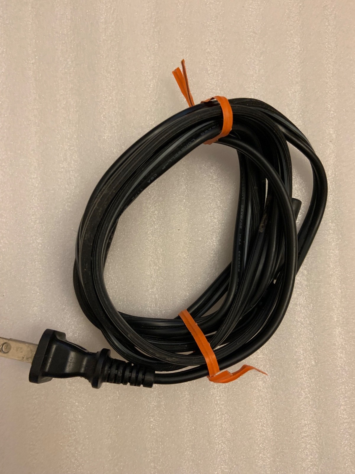 Longwell AC 2 Prong Power Cord 6 ft Standard 2-Slot Power Cable Replacement