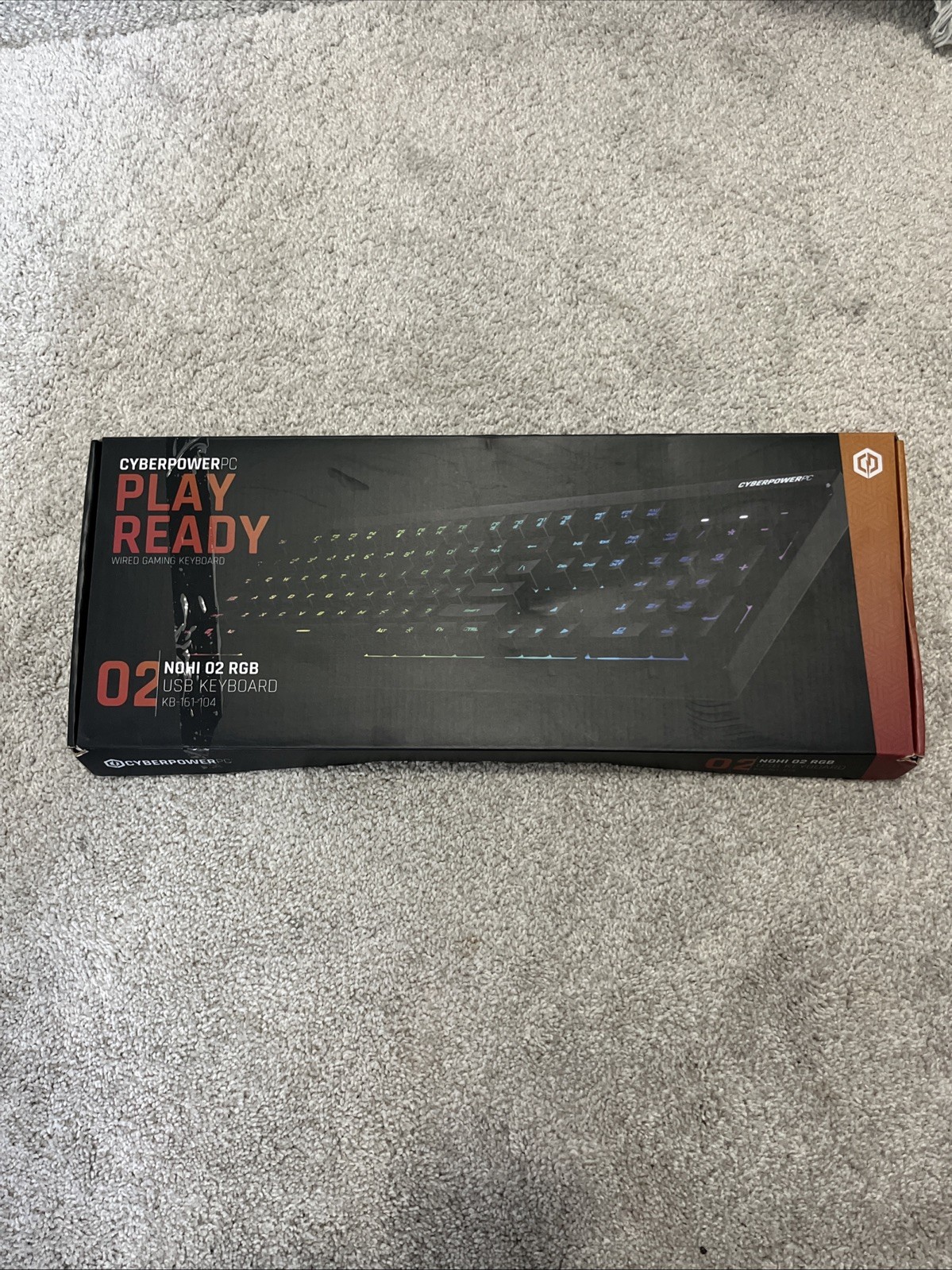 New CYBERPOWER P.C. Nohi 02 RGB USB Keyboard KN-161-104 lights up