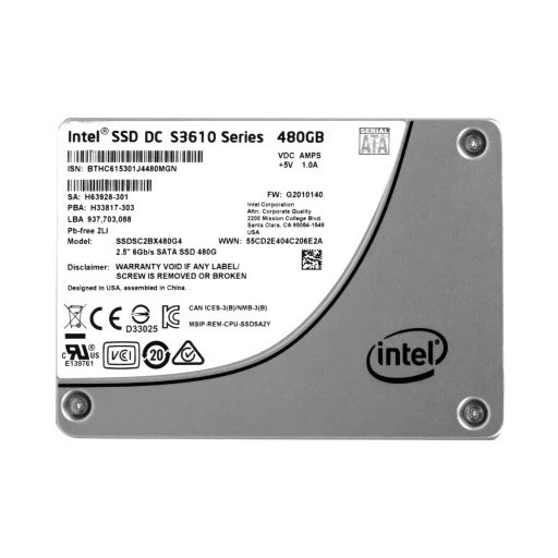 Intel SSDSC2BX480G4 S3610 Series 480GB 2.5" SATA SSD