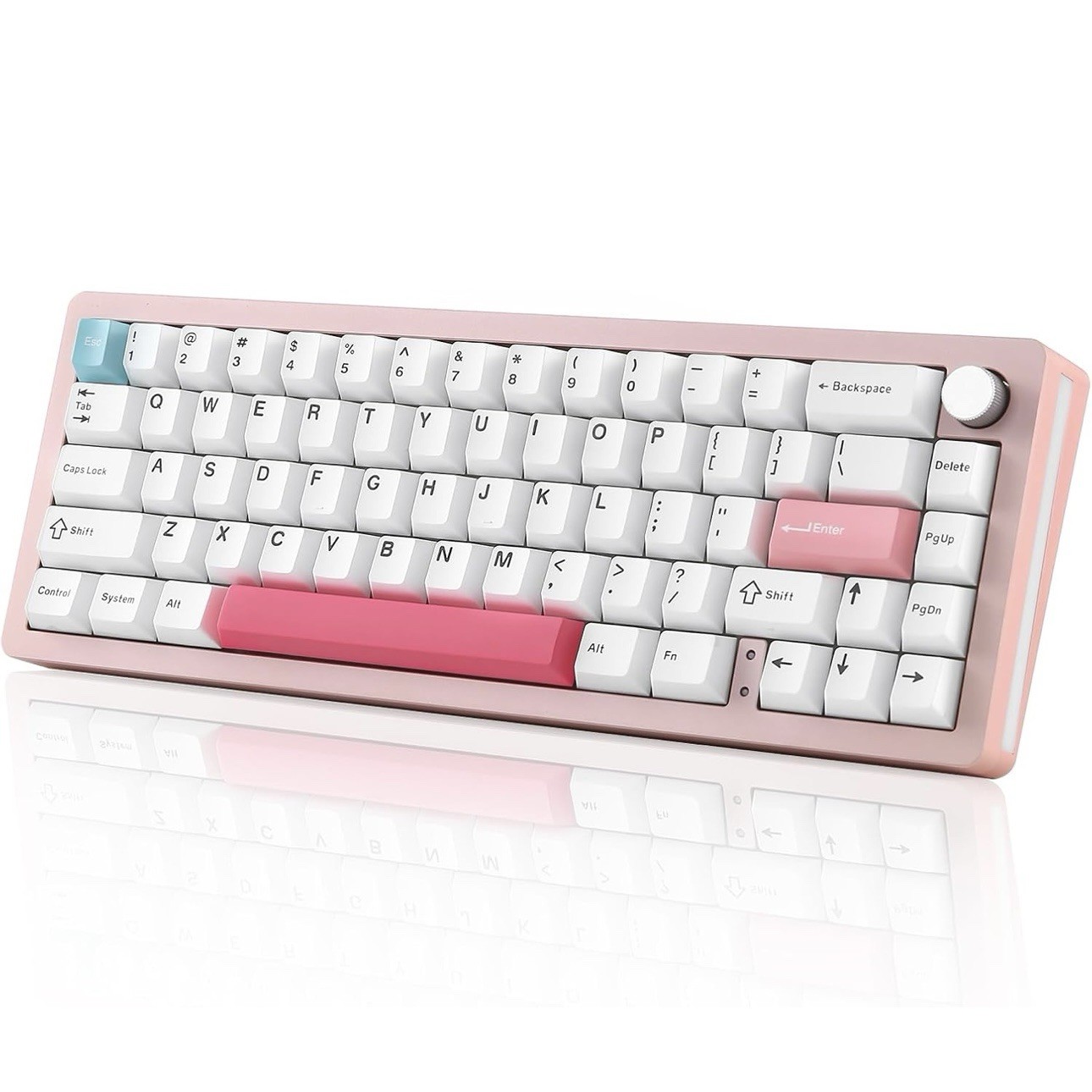 YUNZII AL66 Wireless Mechanical Keyboard Pink