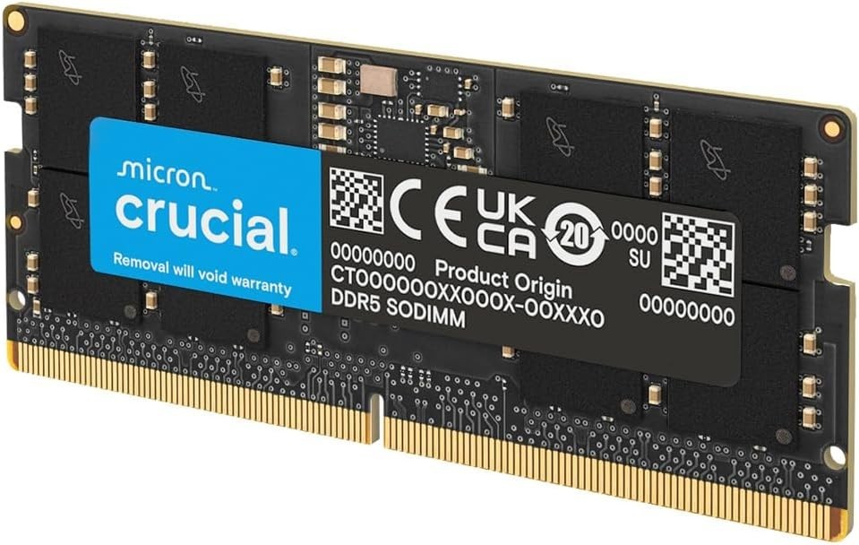Crucial 32GB DDR5-5600 SODIMM Laptop RAM CT32G56C46S5 CL46 262-Pin