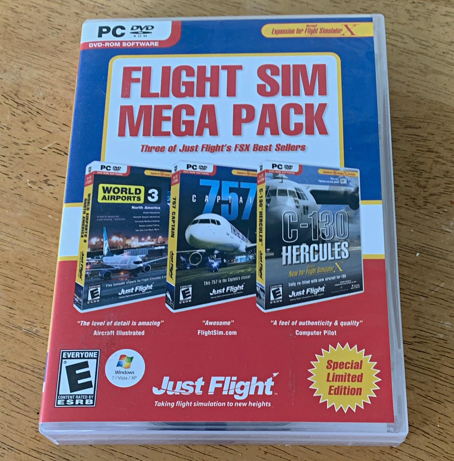 Just Flight Flight Sim Mega Pack 3-Disc PC DVD-ROM: 757 Captain, C-130