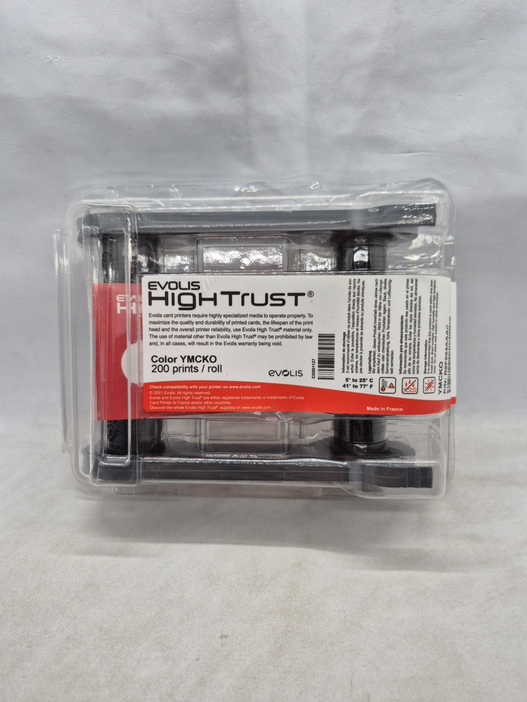 Evolis High Trust R5F002AAA YMCKO Color Card Printer Ribbon 200 prints