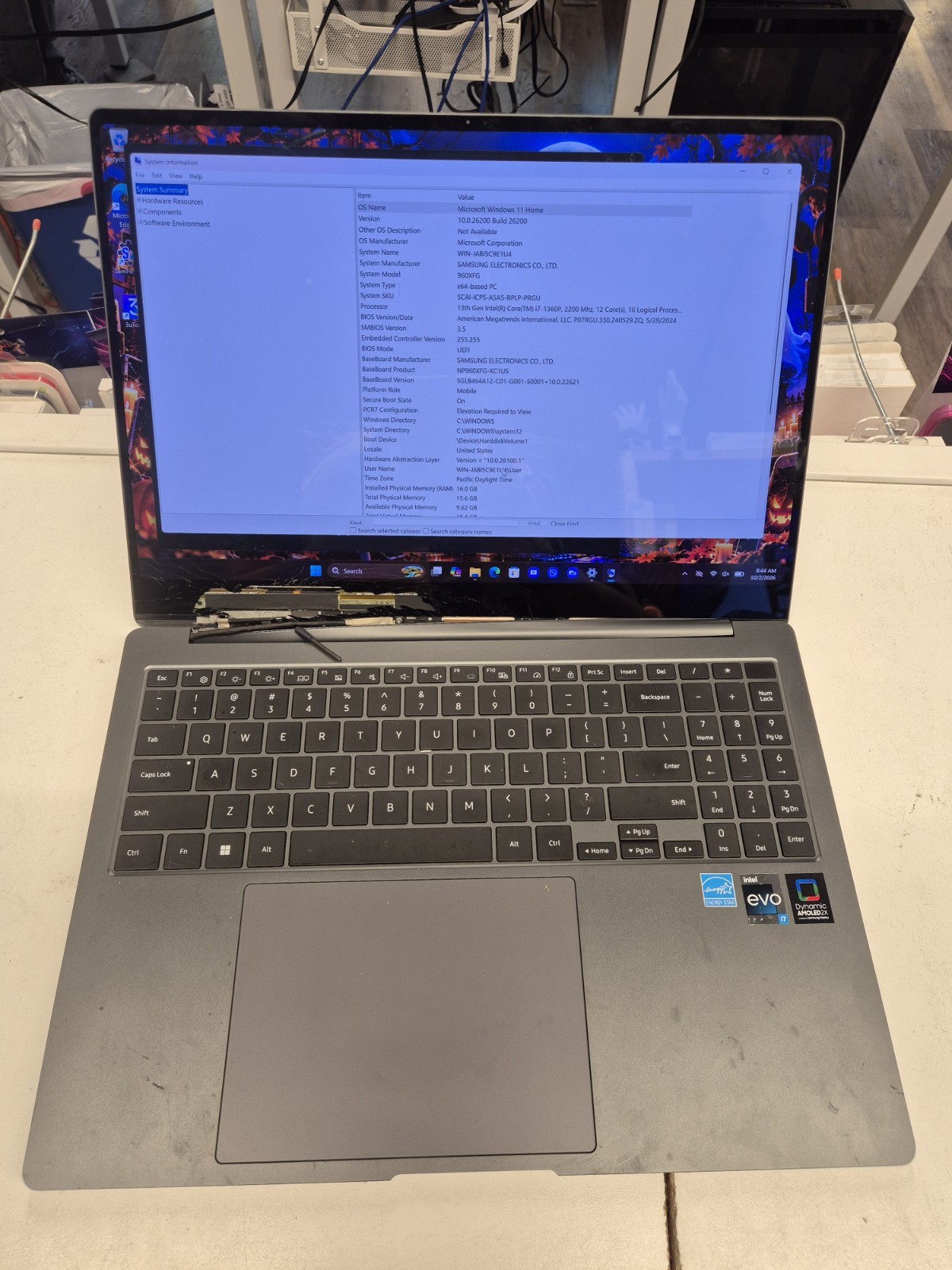 Samsung Galaxy Book3 Pro 16" i7 13th Gen 16GB RAM No Drives 960XFG Bad Hinge 