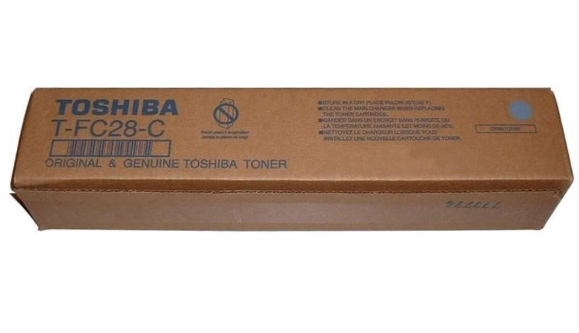Toshiba Toner Cartridge Cyan Laser 24,000 Pages OEM Model TFC28C Genuine