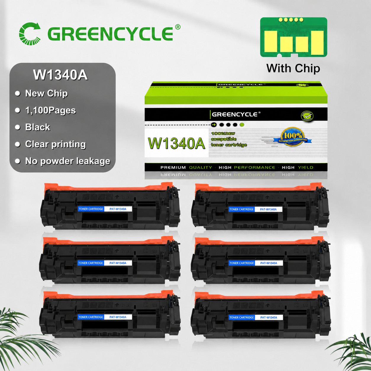 6PK W1340A Toner Cartridge With Chip Fit For HP 134A M209dw MFP M234dw M234sdn