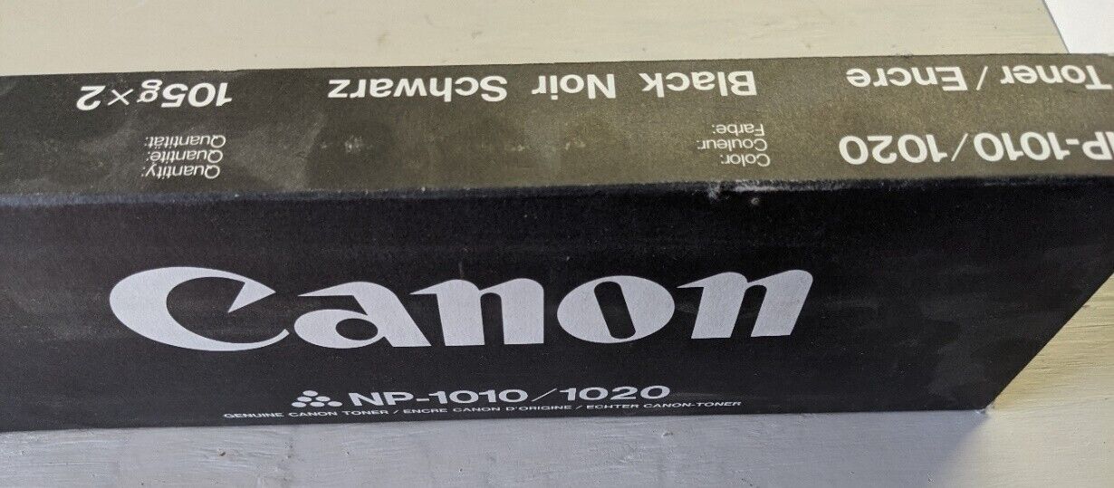 2 Canon NP-1010/1020 Black Toner Cartridge Genuine New Sealed OEM
