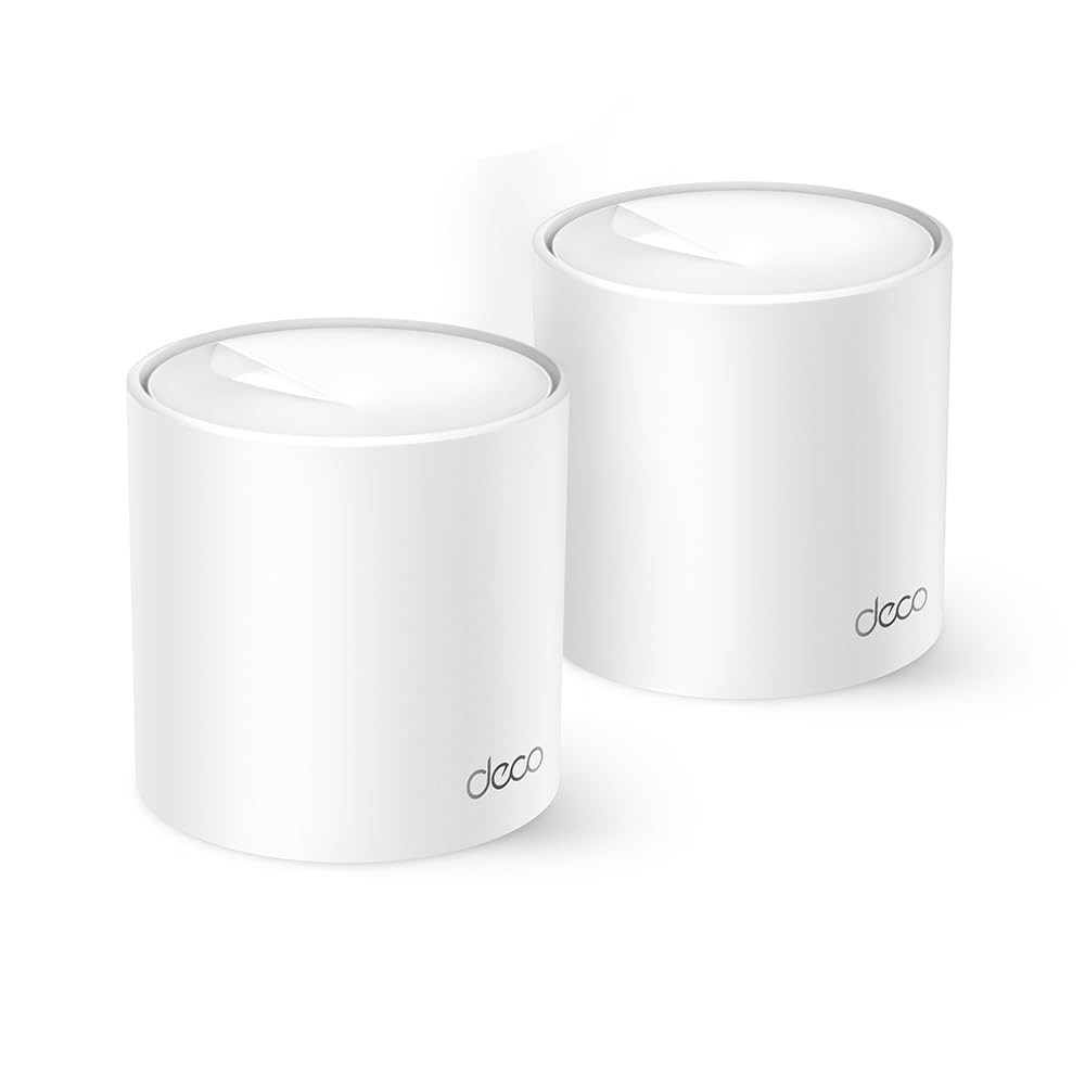 TP-Link Deco X10 AX1500 WiFi 6 Mesh System 3-Pack 5600 Sq Ft Coverage AI-Driven