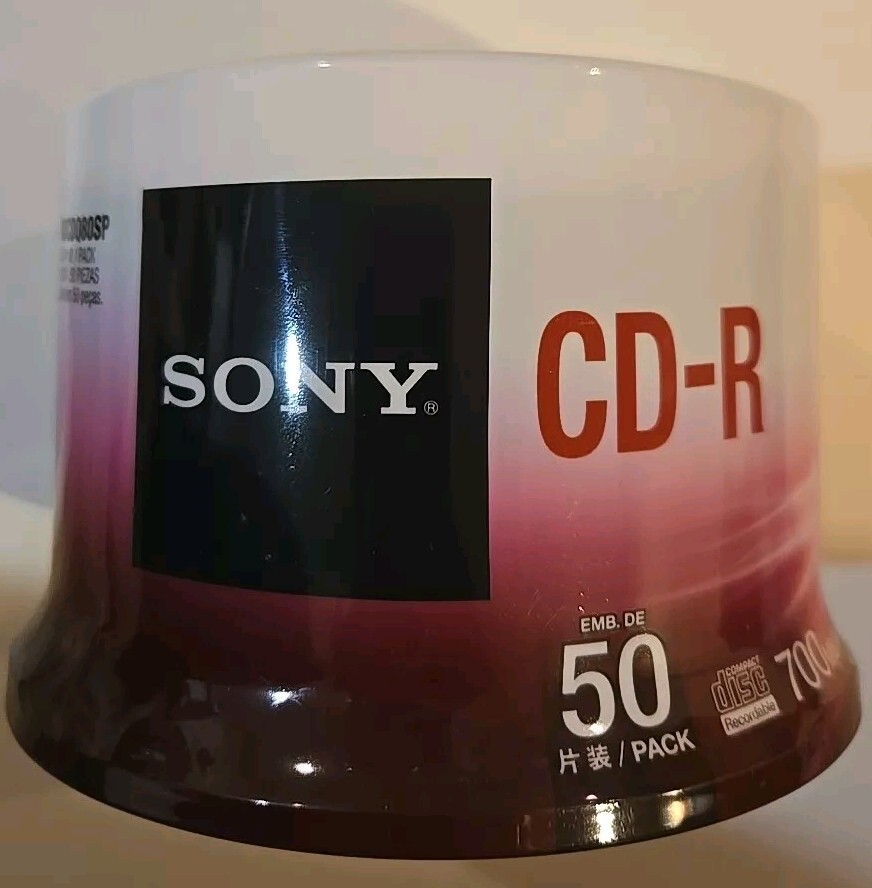 Sony 50 Pack CD-R Blank 700MB 1-48X Recordable Disc New