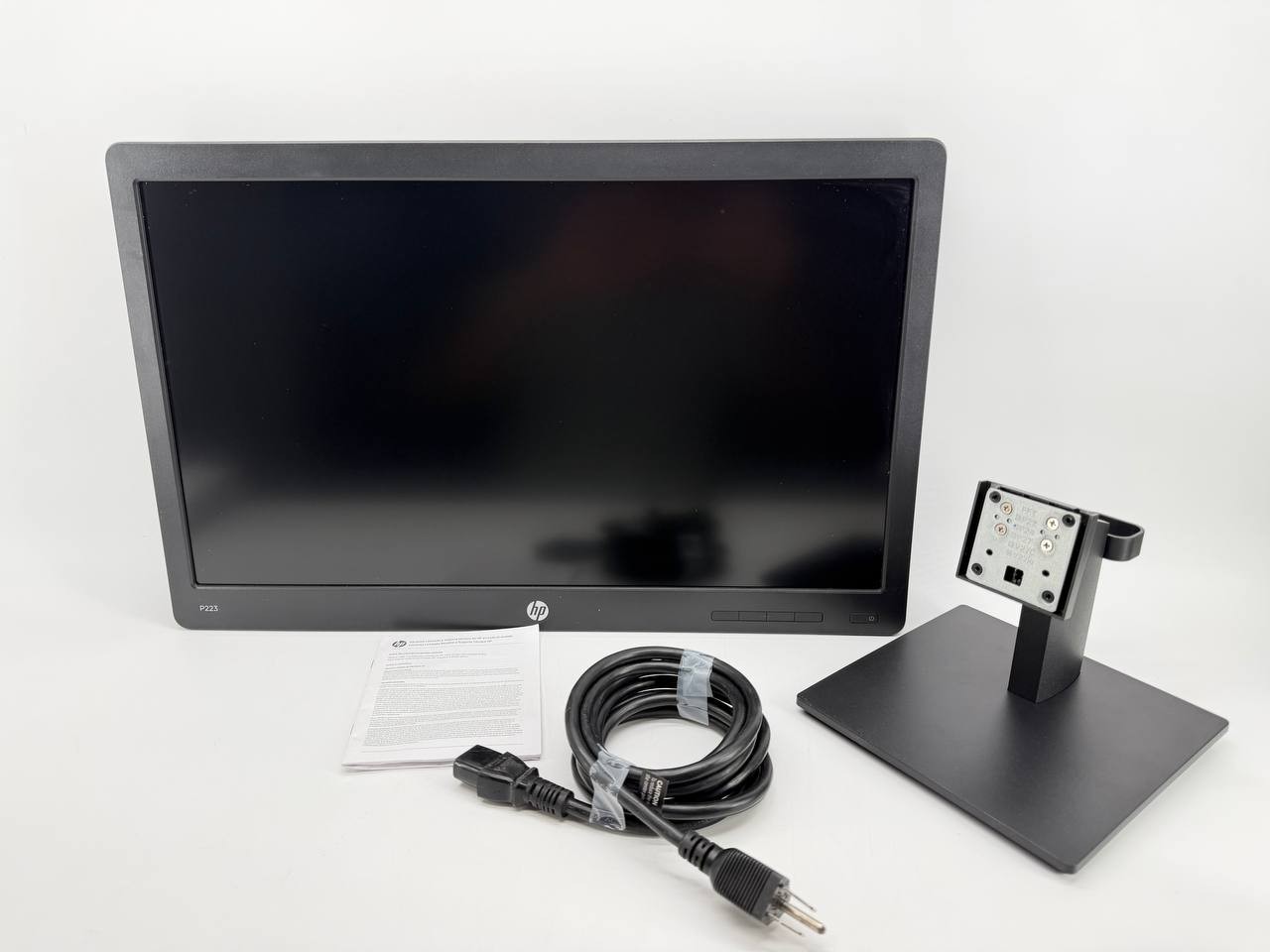 HP P223 21.5" FHD Monitor DisplayPort VGA Incomplete Stand Mount Used 11.15 lb