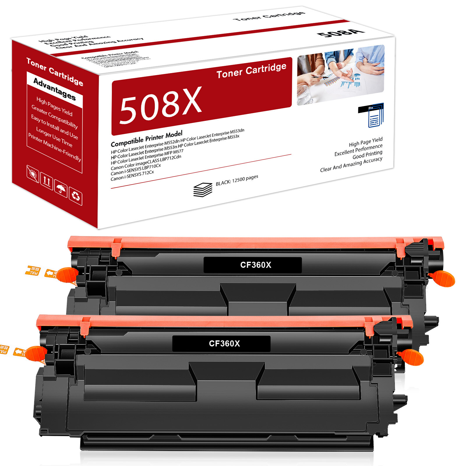 Toner CF360X CF361X CF362X CF363X Compatible With HP 508X LaserJet M553dn M577dn