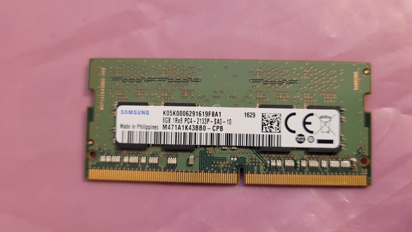 Samsung 8GB PC4 2133 DDR4 2133MHz PC4 17000 1.2V CL15 1Rx8 Laptop Ram Memory