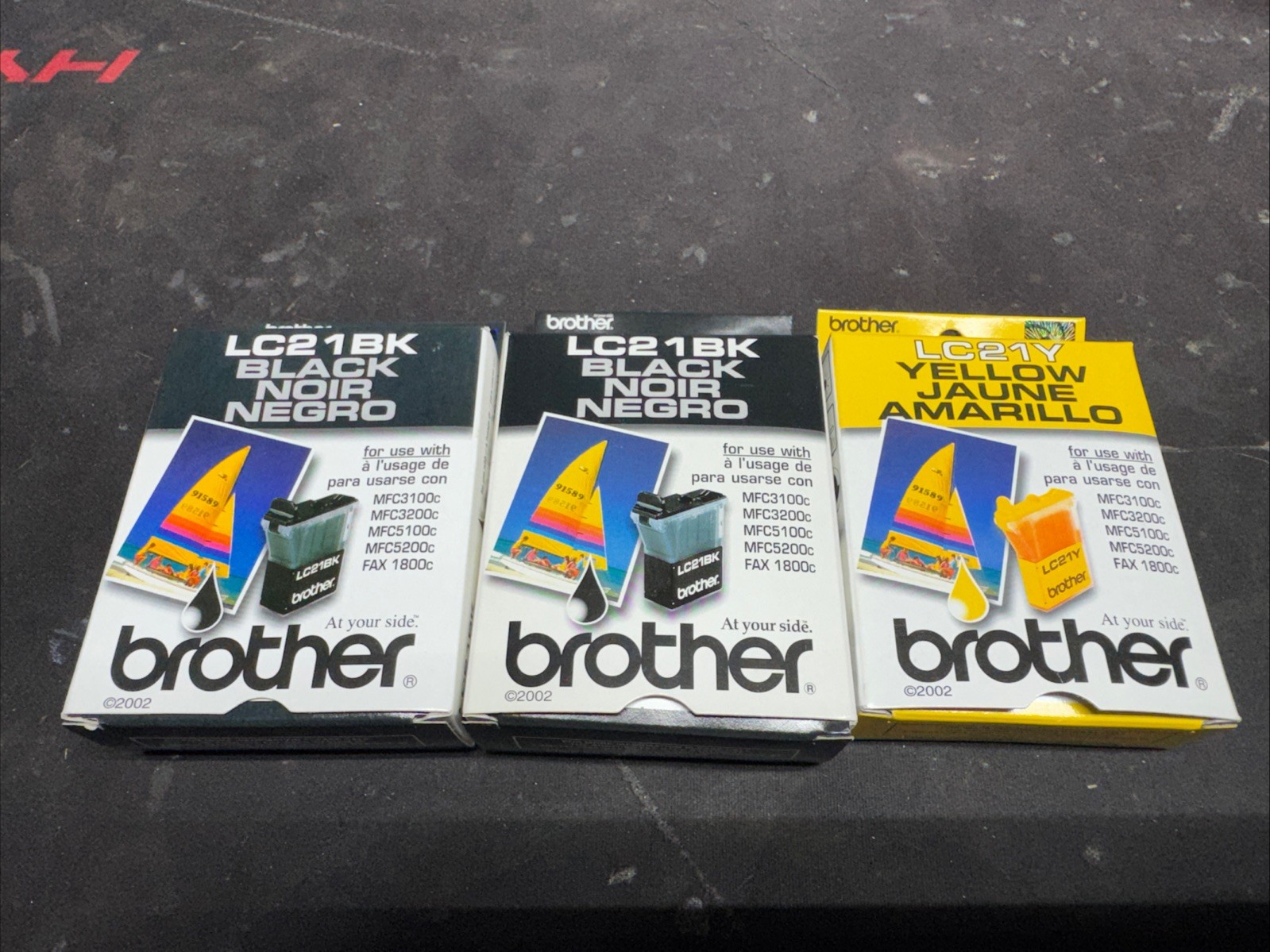 Genuine Brother OEM LC21 Ink Cartridges — 3-Pack Lot Sealed Vintage/Discontinued