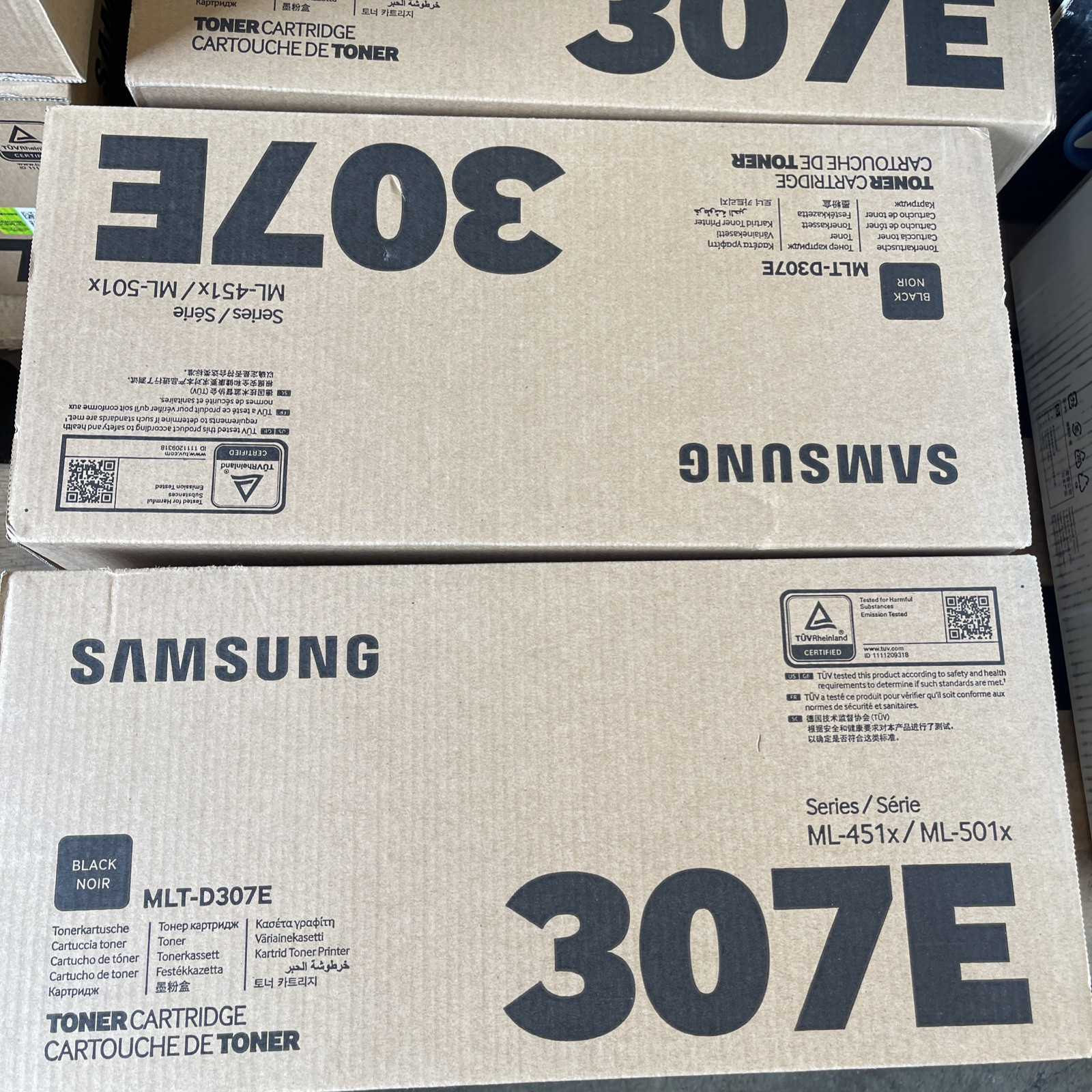 1Sealed Genuine Samsung MLT-D307E 307E Black Toner Cartridge ML-451x, ML-501x
