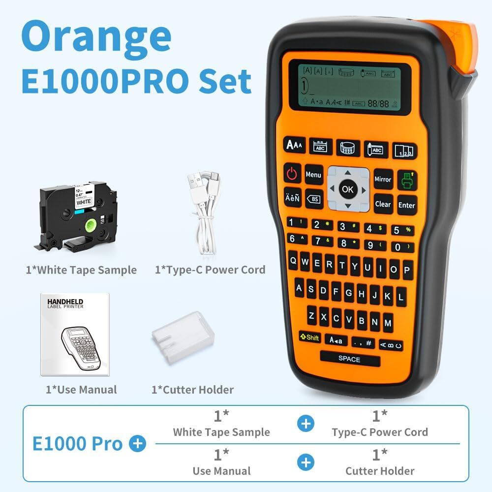 Industrial handheld label printer E1000pro Heat Shrink Label Maker machine