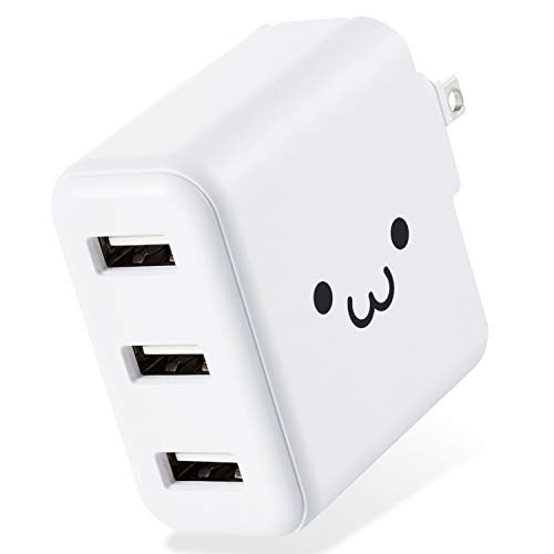 ELECOM USB Wall Charger 18W Total 3 x USB-A Connectors Compatible with iPhone
