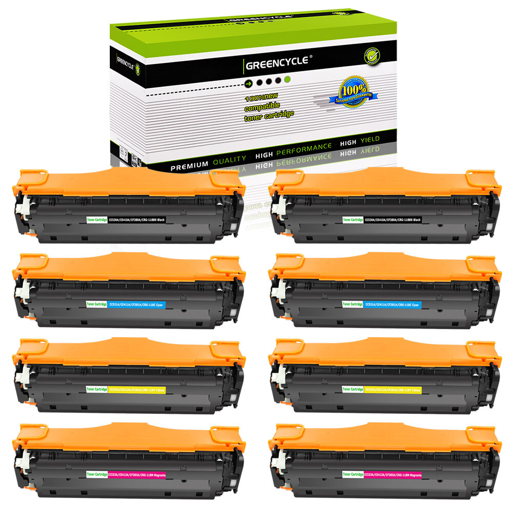 8PK Color Toner Set Fit for Canon 118 ImageClass MF8380CDW MF8580CDW LBP7200cdn