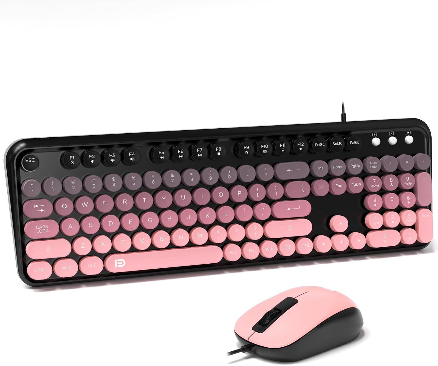 8870P Wired Keyboard and Mouse Combo - Full-Sized Computer Keyboards with 104 ro