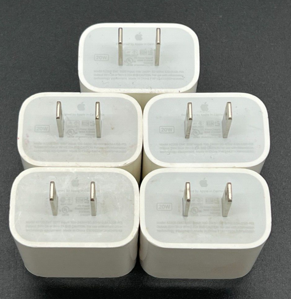 (5) Apple A2305 20W USB-C Power Adapter Laptop Charger charging  block iPhone