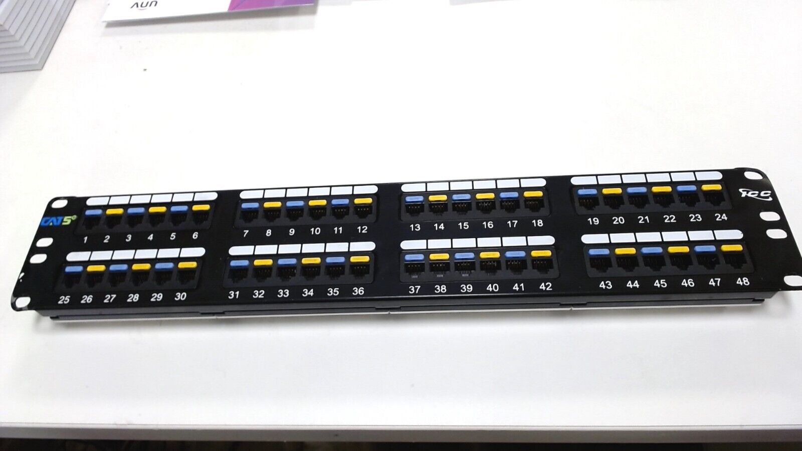 ICC ICMPP0485E Cat5e Patch Panel with 48 Ports and 2 RMS