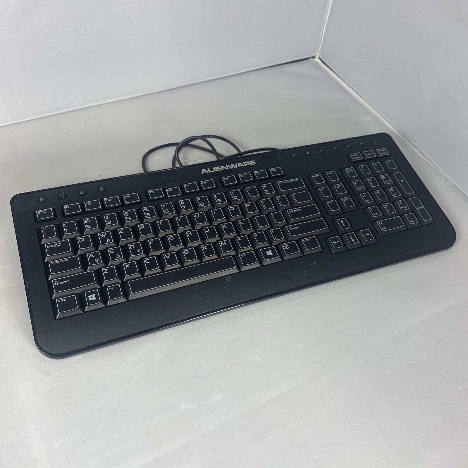 ALIENWARE USB Keyboard SK-8165 Multimedia Keys Black Tested Working