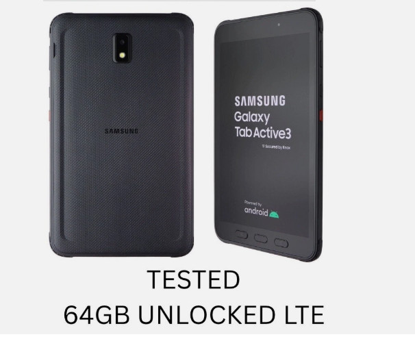 Samsung Galaxy Tab Active 3 Tablet 64GB Black | SM-T577U | Unlocked |B| LTE