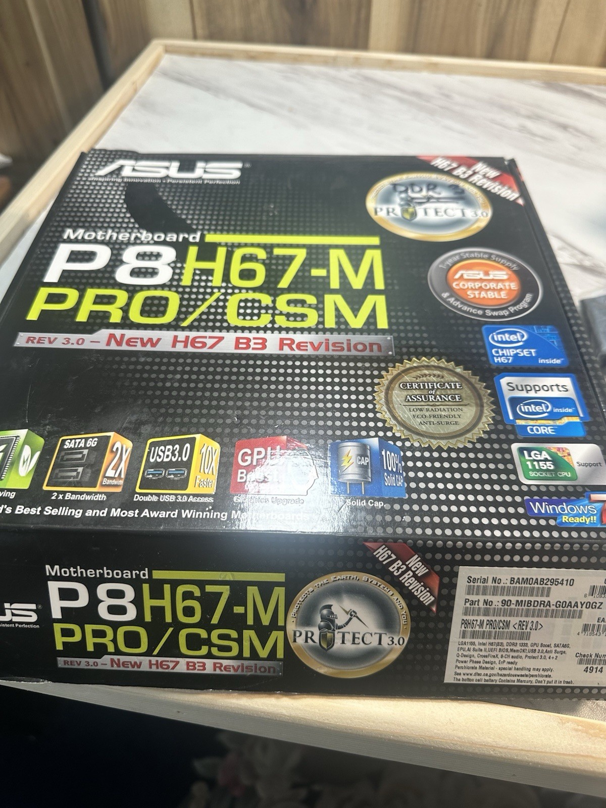 ASUS Motherboard, Intel CPU, and Cooler- 8gb  DDR3  Bundle Up To 32gb Memory