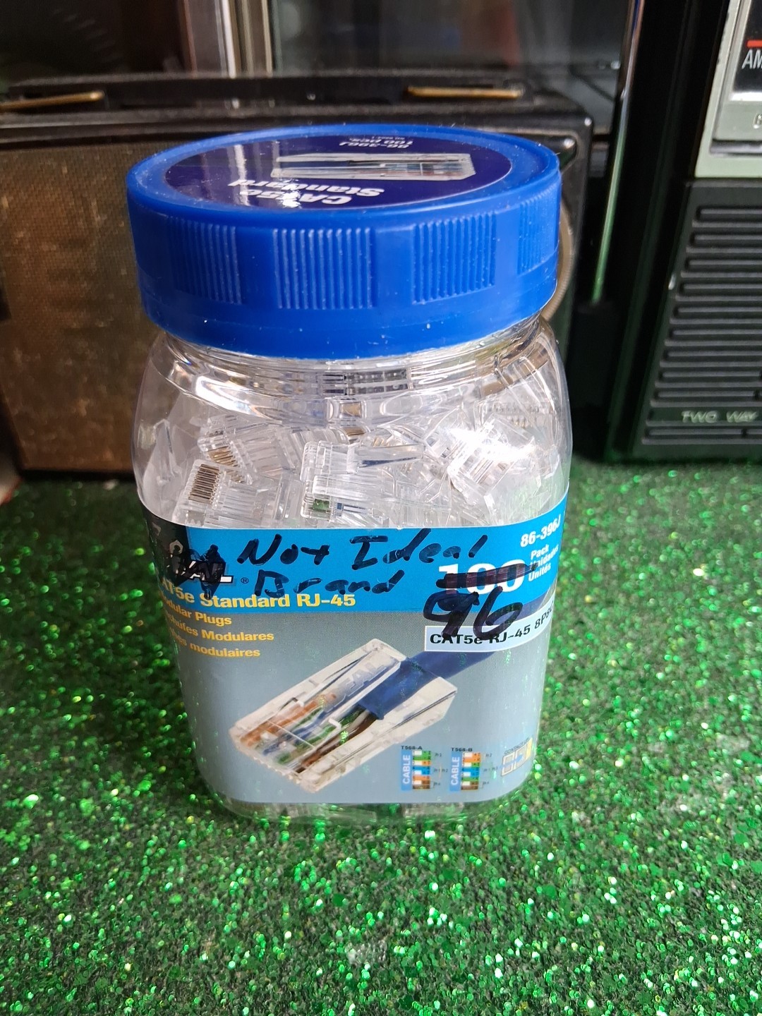  Not Ideal 86-396J CAT5e Standard RJ-45 8P8C Modular Plugs, 96 Pcs 