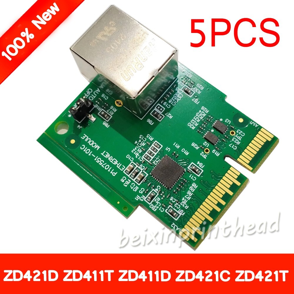 5x Wired Network Card For ZEBRA ZD421D ZD411T ZD411D ZD421C ZD421T P1112640-015
