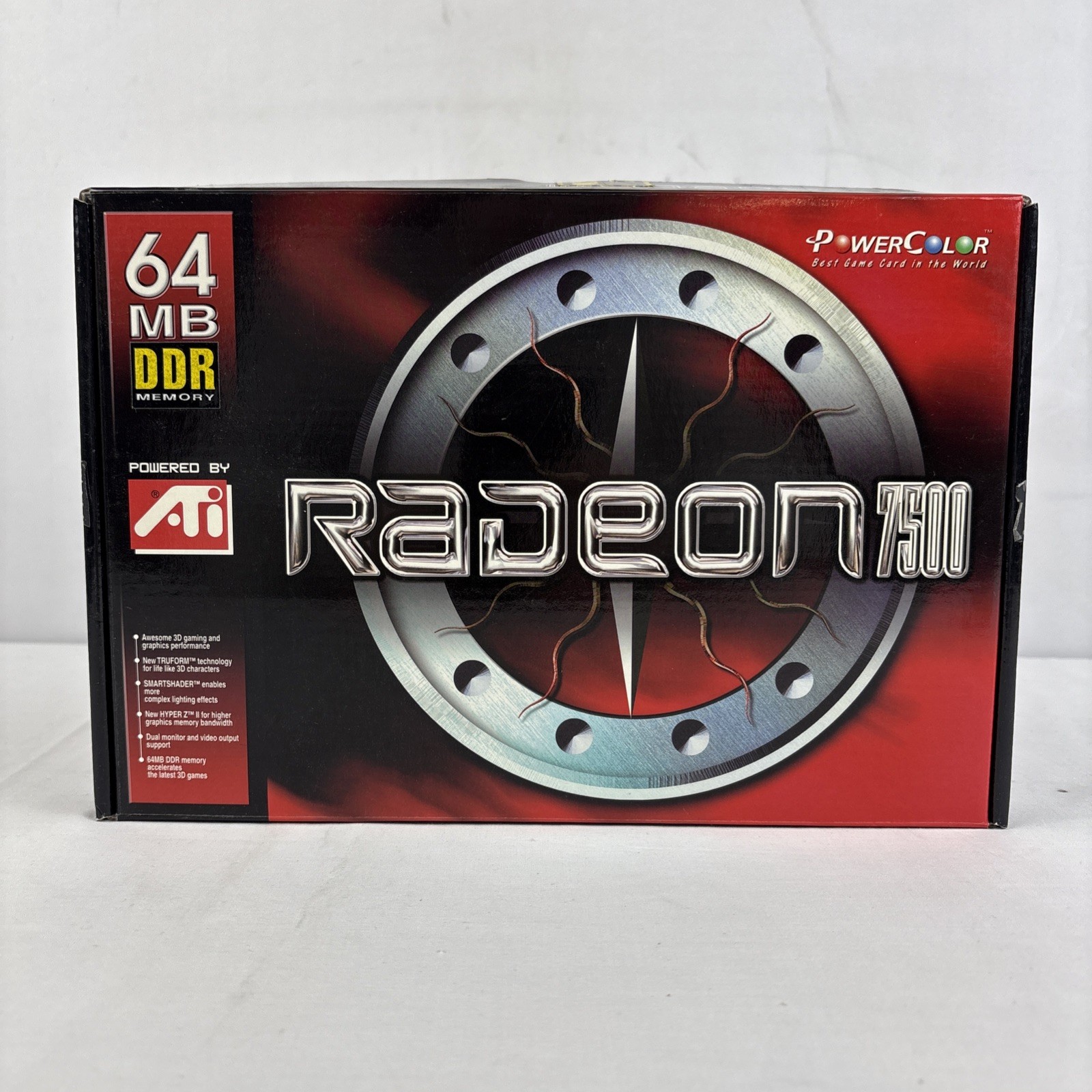 Radeon 7500 Graphics Card ATI 64 MB DDR PowerColor With Box Untested