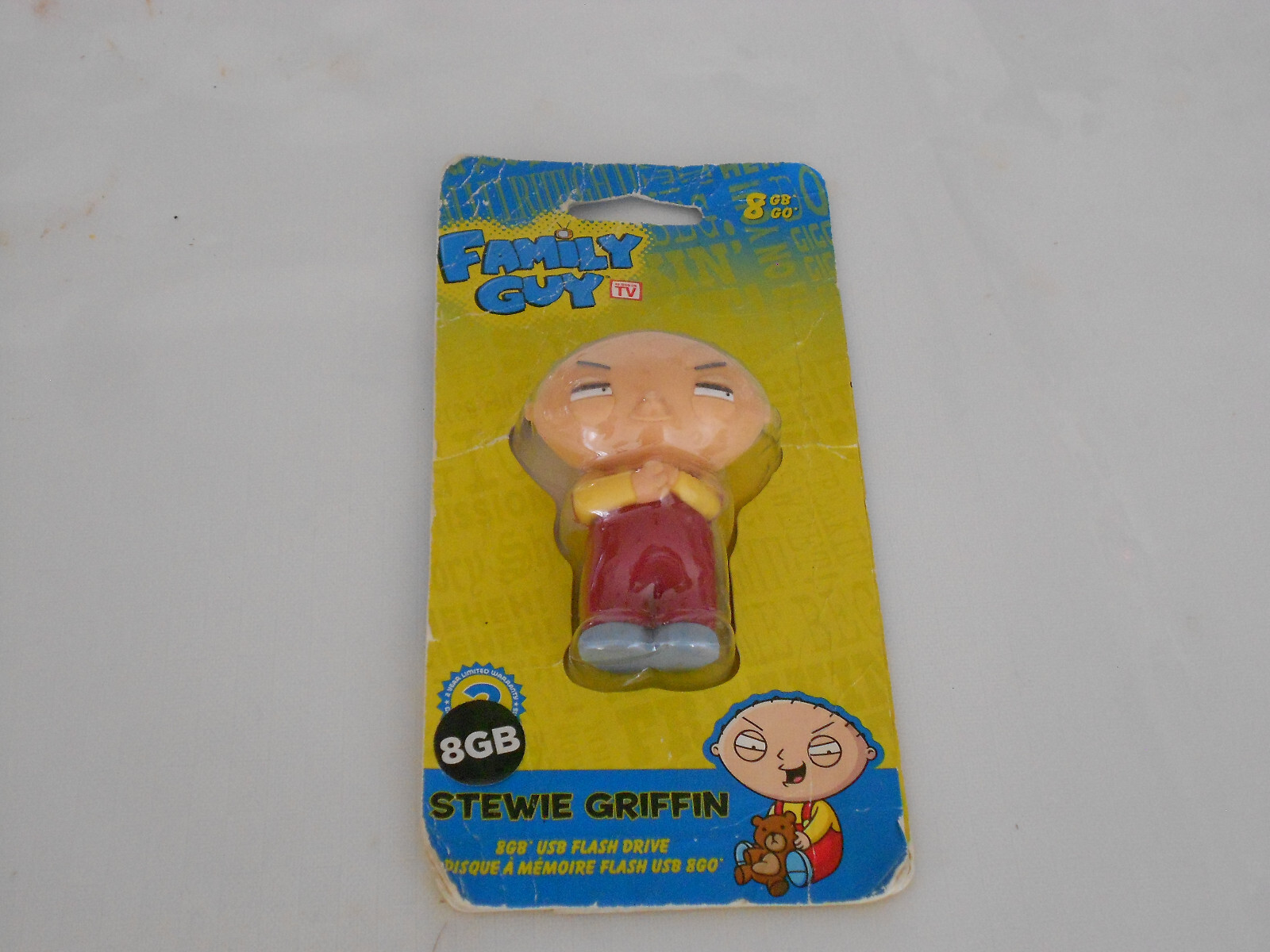 Family Guy Stewie Griffin 8GB USB Flash Drive Used with Original Packaging